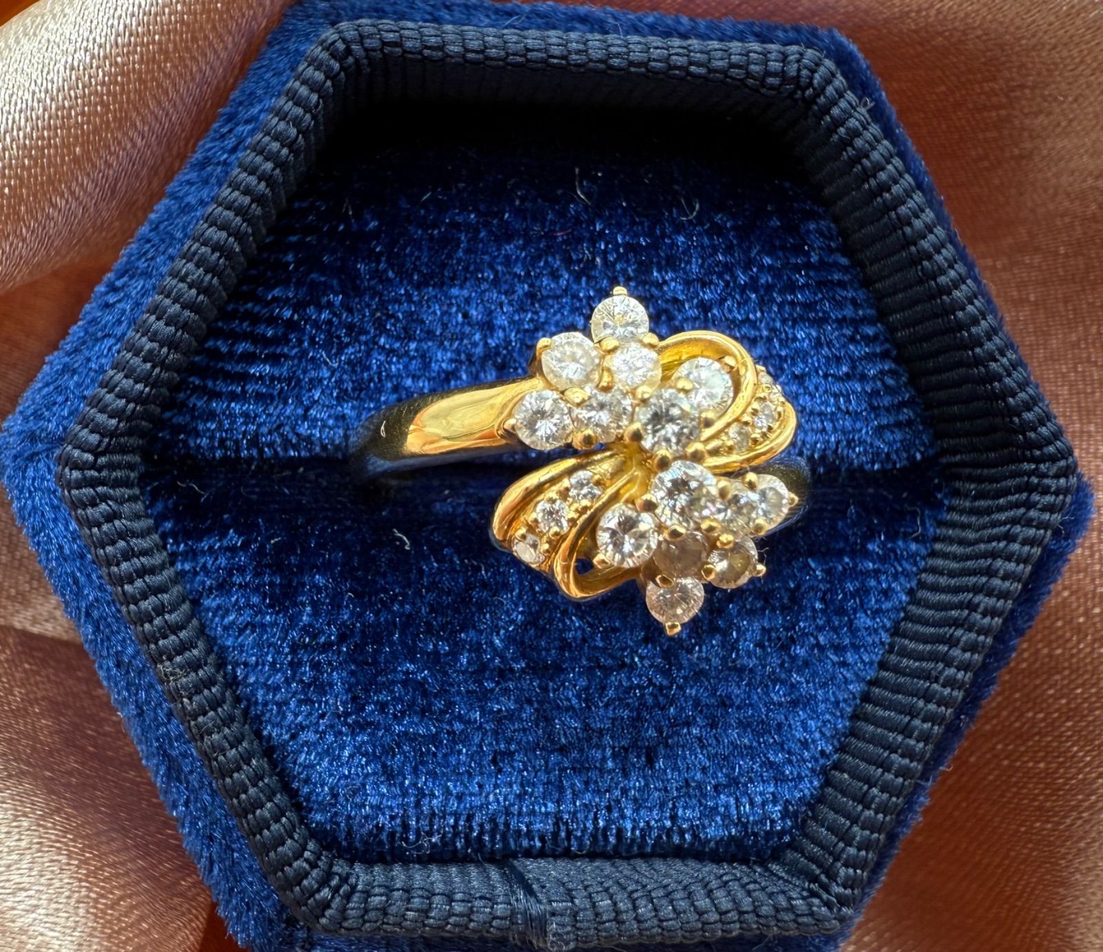 形状記憶リング 3連 Z5855 K18スリーカラー 地金 指輪 フリーサイズ