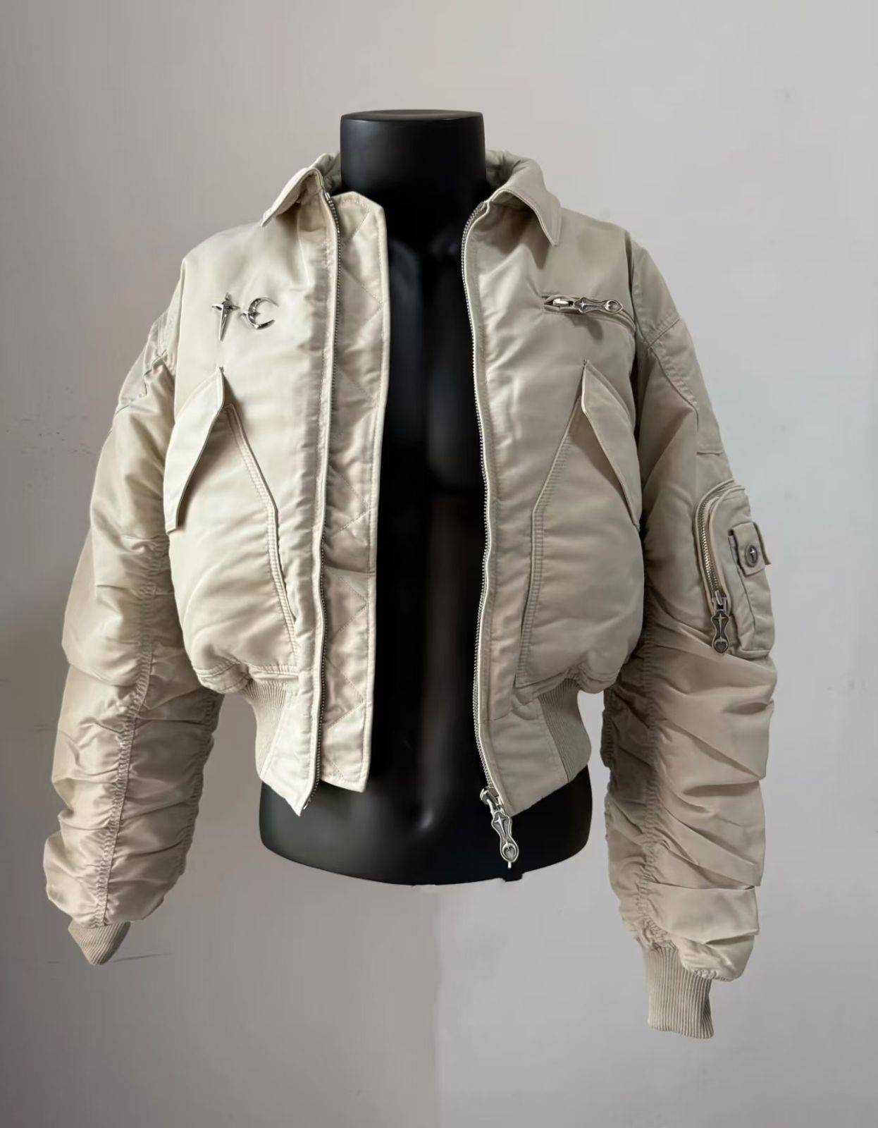 Thug Club 24FW MA-1 bomber ホワイトフライトジャケット ホワイト（白