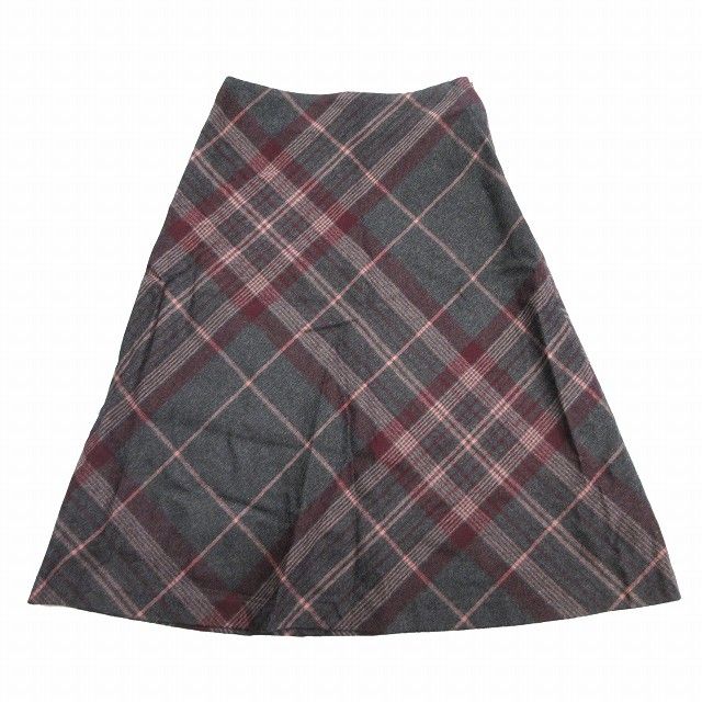 ストロベリーフィールズ STRAWBERRY-FIELDS ウール フレア スカート  