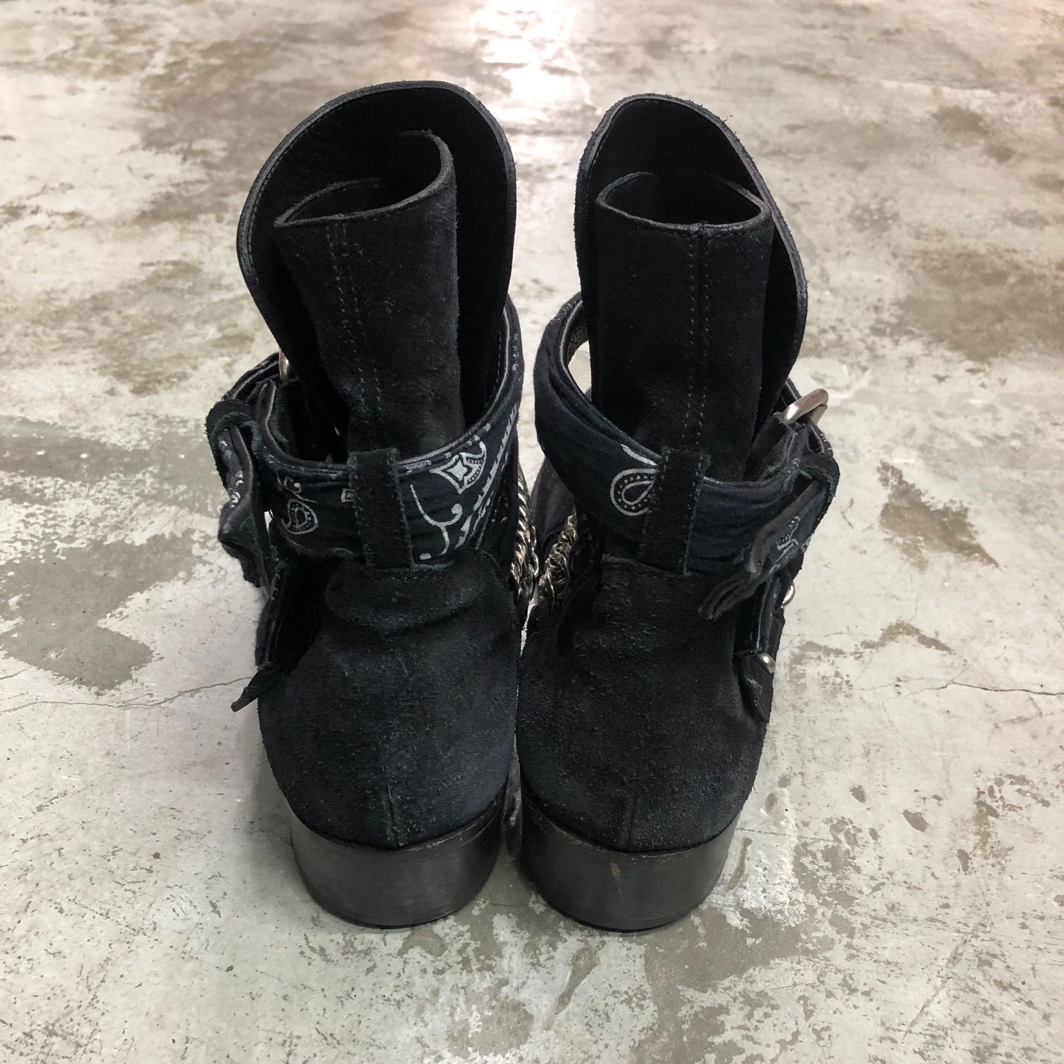AMIRI バンダナ スエード チェーン ブーツ Y0F20347su アミリ 44 