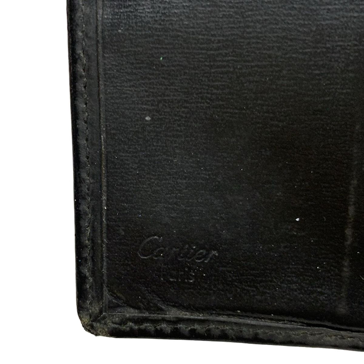 Cartier(カルティエ) 2つ折り財布 パシャ 黒 レザー カルティエ