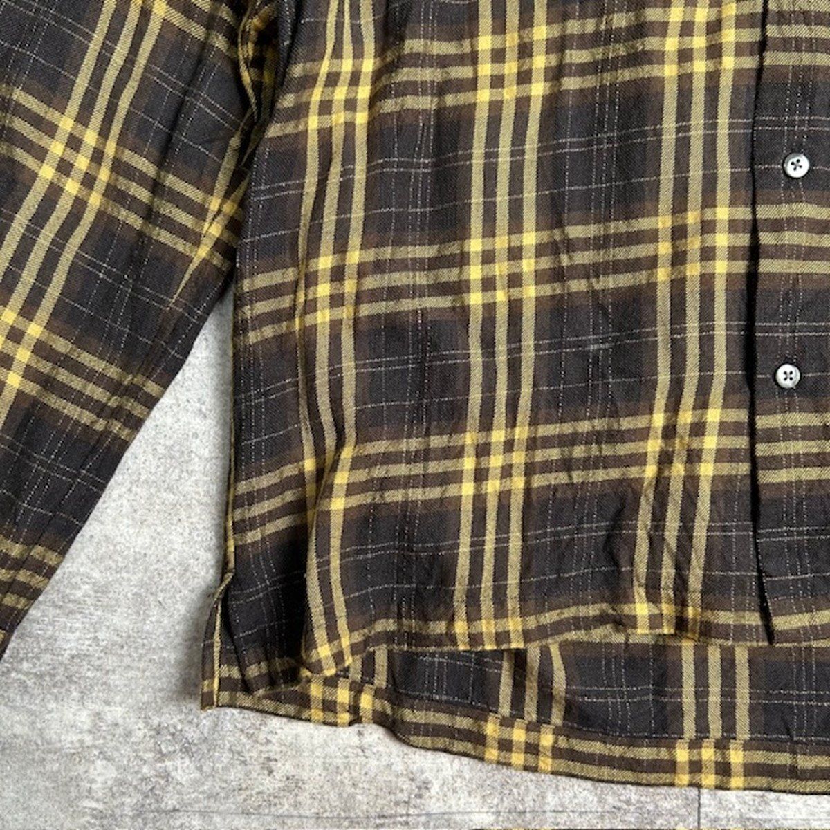 マインデニム長袖チェックシャツ MINEDENIM マインデニム チェックシャツ 23AW 長袖 TOPS 日本製