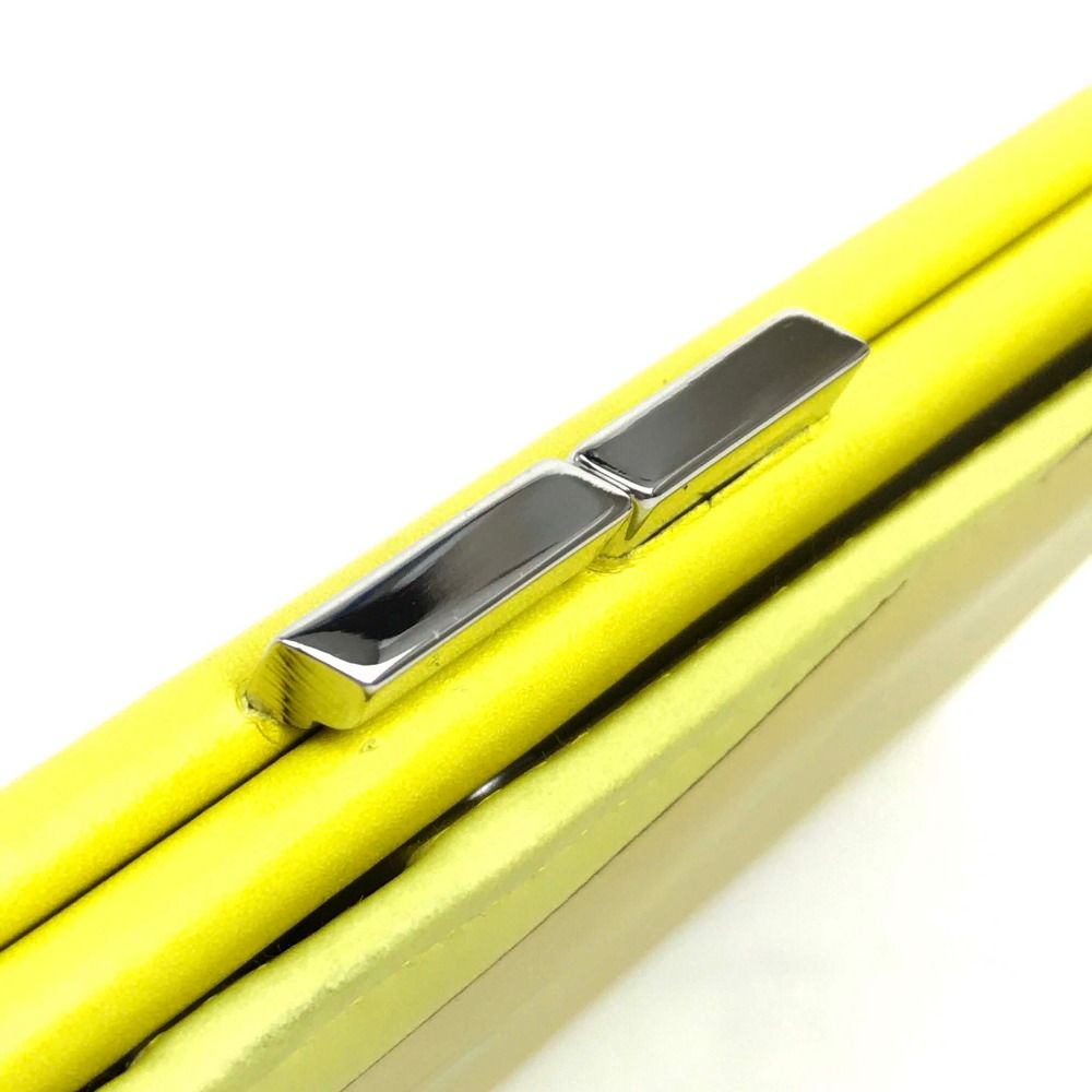 エミリオプッチ がま口 二つ折り財布 長財布 レザー イエロー系 美品  