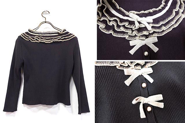 極美品】ビバイア ミッシェル ポインテッドトゥボウディテール ニット