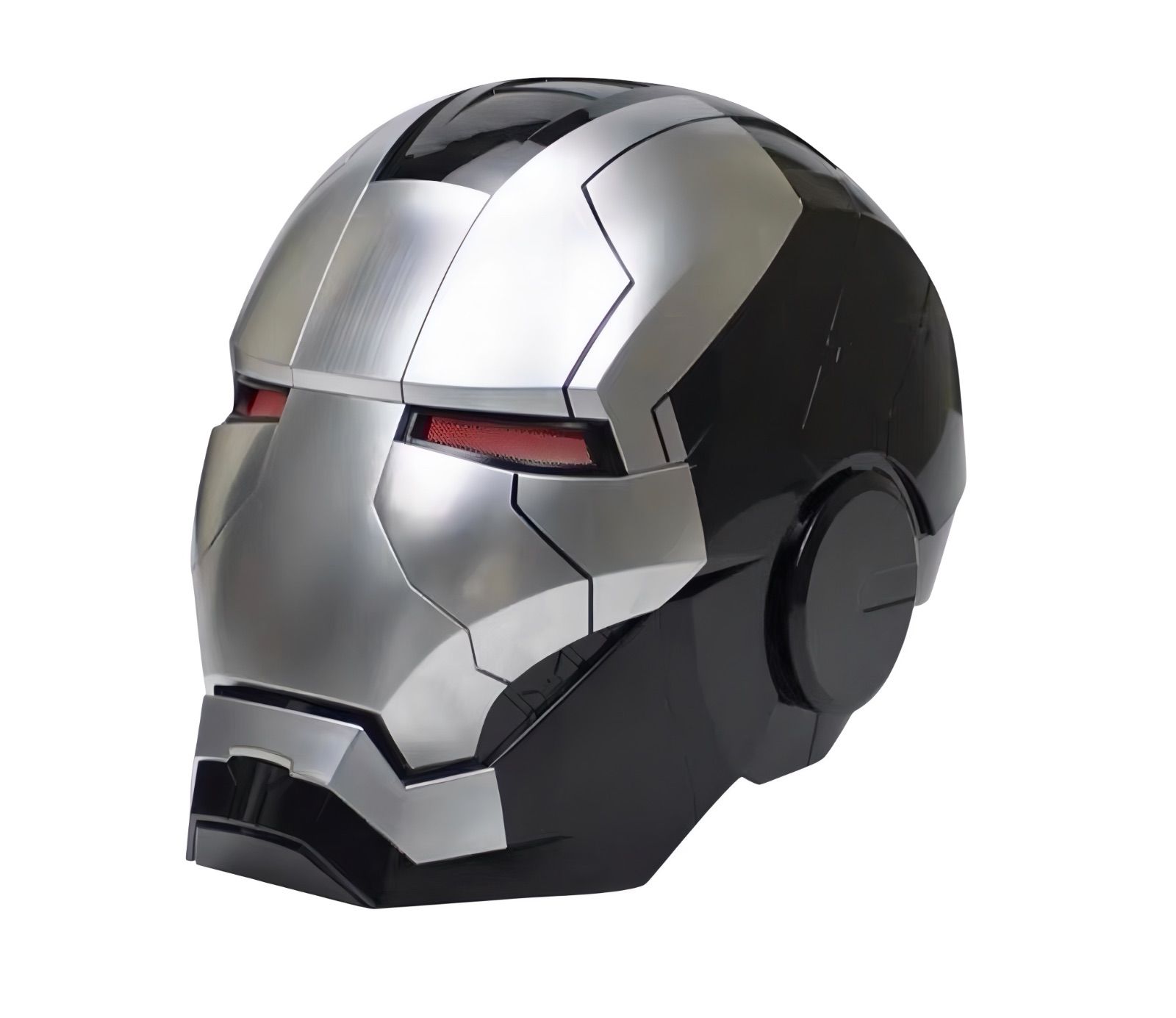 アイアンマン リアルマスク ブラックメタリック メット 等身大 マーベル トニー スターク LED発光 自動作動 多機能 コスプレ 仮装 インテリア ironman
