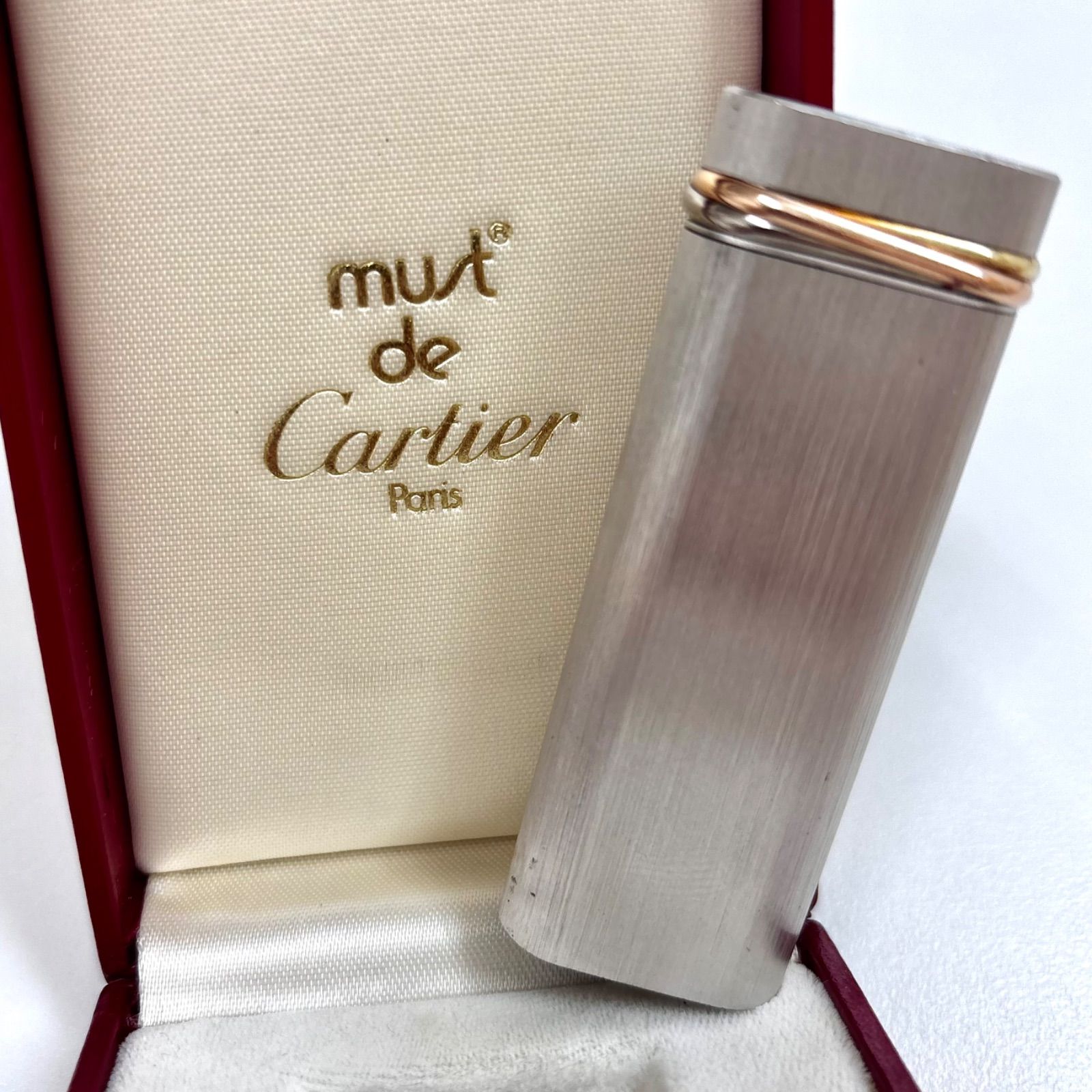 超 品 Cartier カルティエ Les Must de Cartier シリーズ トリニティ モデル 赤と金色仕上げ ヴィンテージ品 ワンオーナーユーズド品 AYA0250925000A