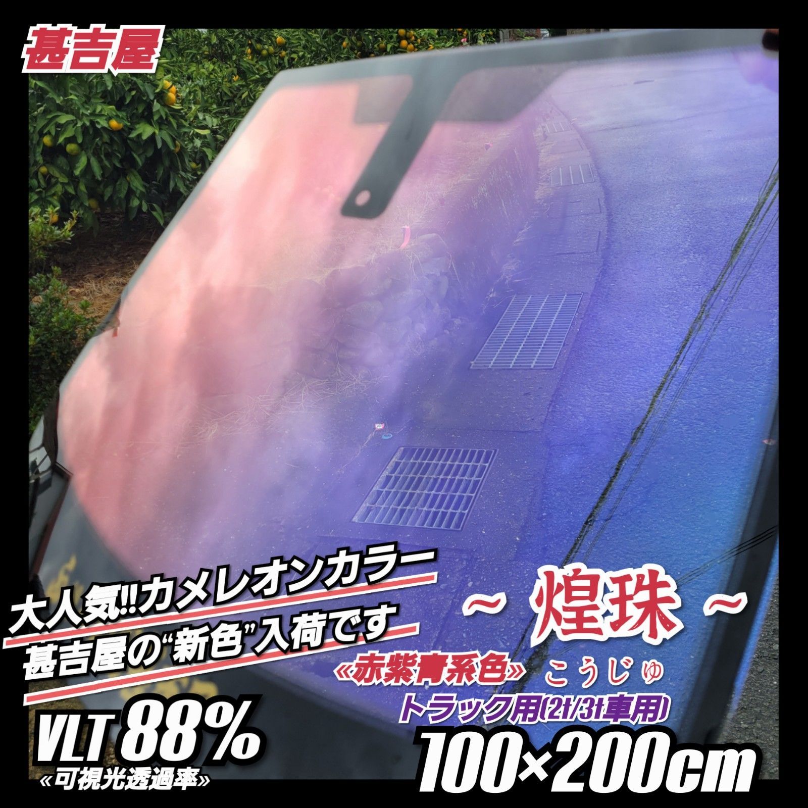 新品》菖蒲あやめ/カメレオンティント/紫緑系/縦60×横150㎝ 2枚入 ...