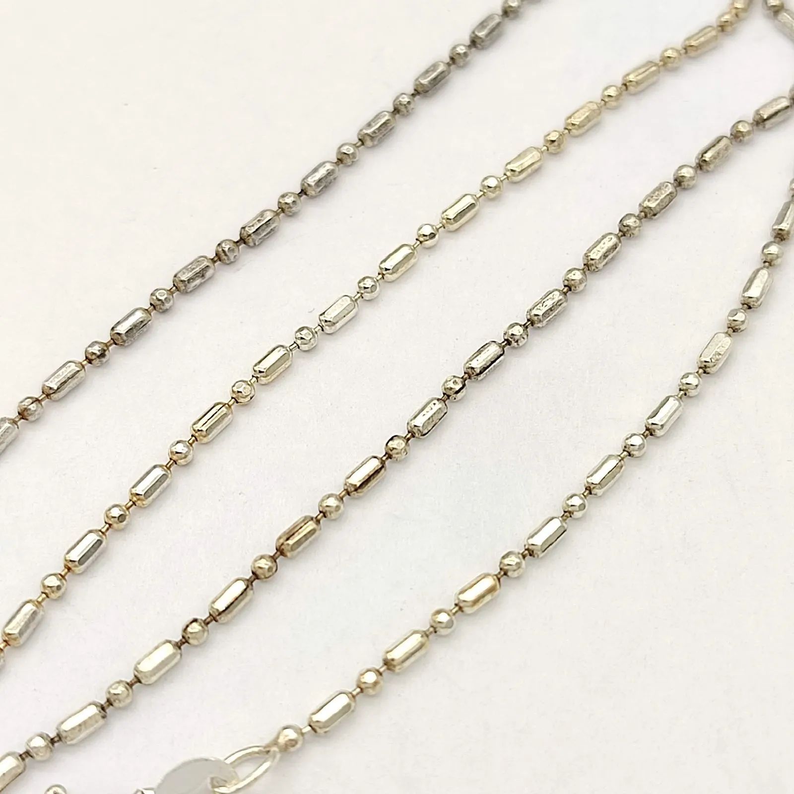 美品】デザインボールチェーンネックレス SILVER シルバー925 45