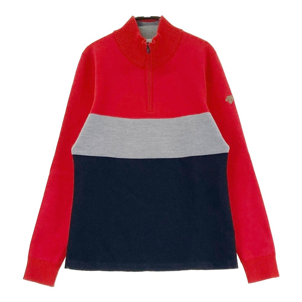 サイズ：M DESCENTE GOLF デサントゴルフ ハーフジップ 長袖ニット