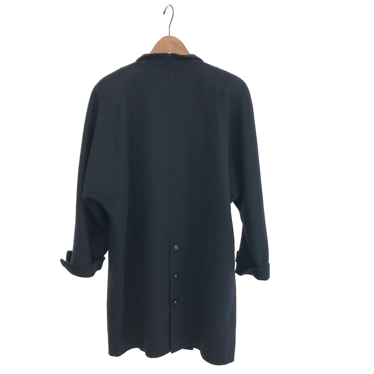 Leilian レリアン ロングコート 黒色 9サイズ カシミヤ100% レリアン