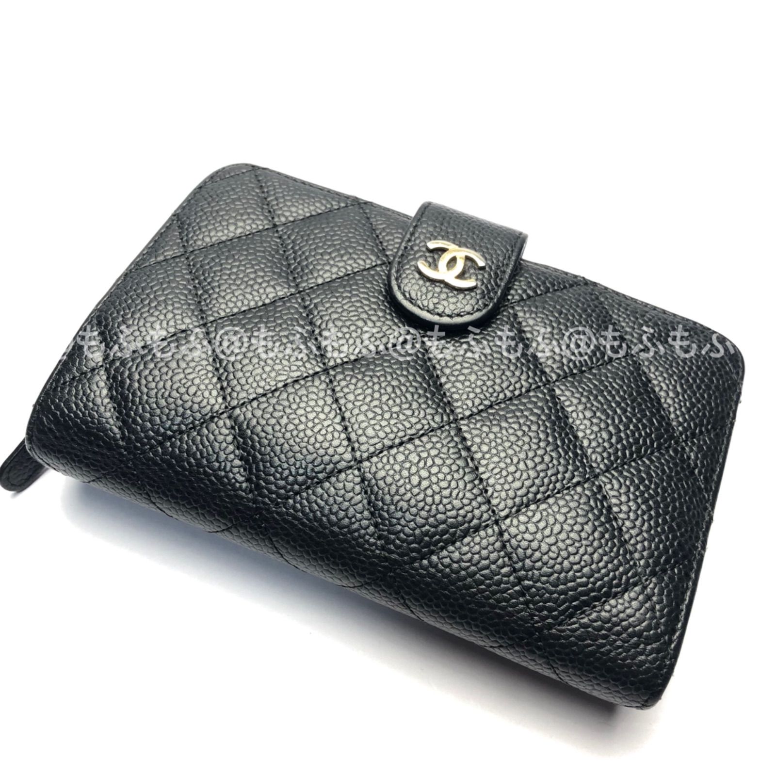 シャネル マトラッセ キャビアスキン ミディアム ミニウォレット 二