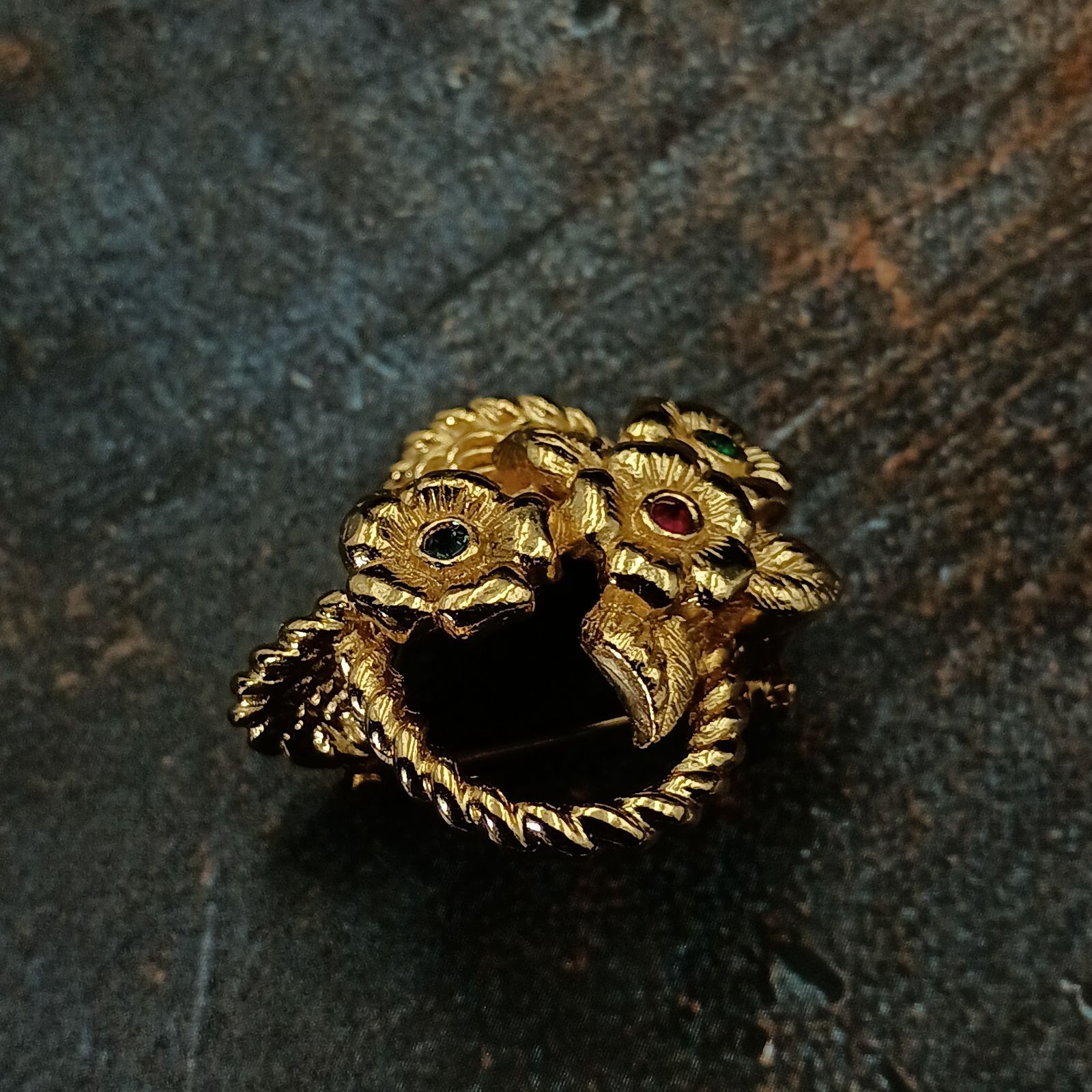 希少 Christian Dior ディオール ブローチ フラワーバスケット