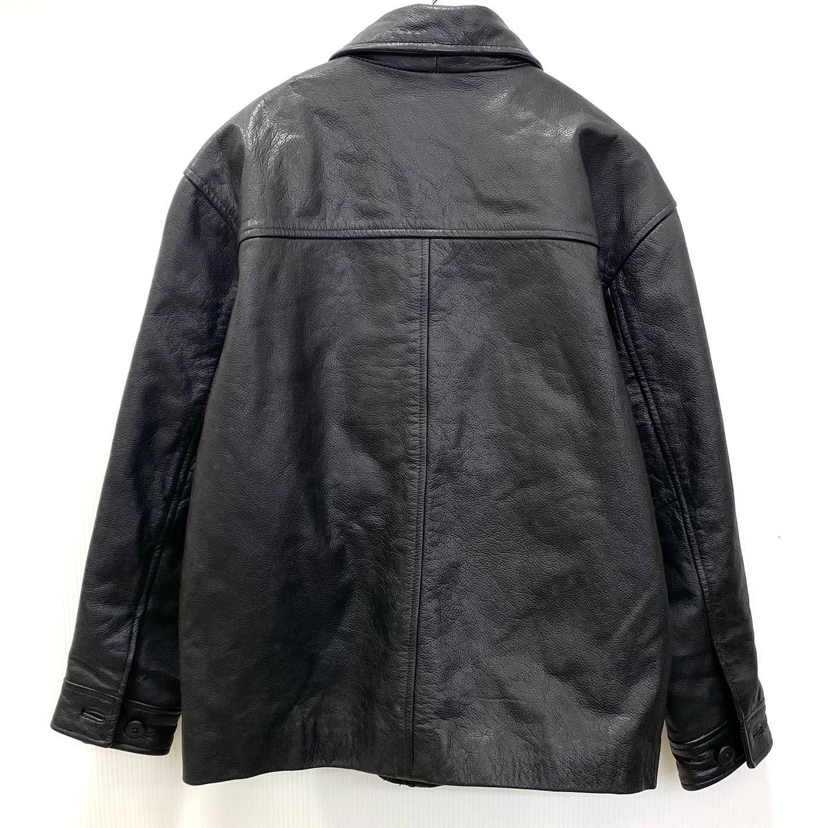 OLD GAP レザージャケット 牛革 Lサイズ GAP◇90s/OLD GAP/レザージャケット/L/牛革/ブラック/スレキズ