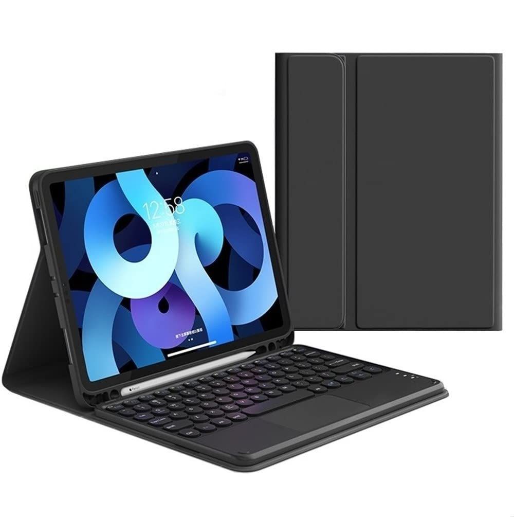 Size:iPadPro11第4/3/2/1世代_Color:ブラック iPad Pro 2022 11インチ 第4世代 キーボード ケース タッチパッド搭載 可愛い 丸型キー iPad Pro 11 インチ 第 3 2 1 世代 2018 アイパッド プロ1