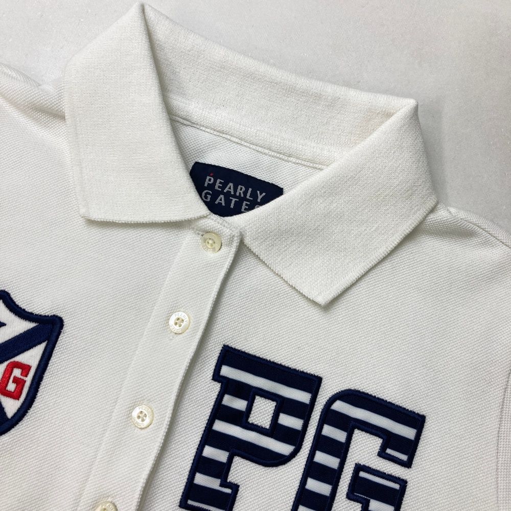 サイズ：0 PEARLY GATES パーリーゲイツ 半袖ポロシャツ ホワイト系