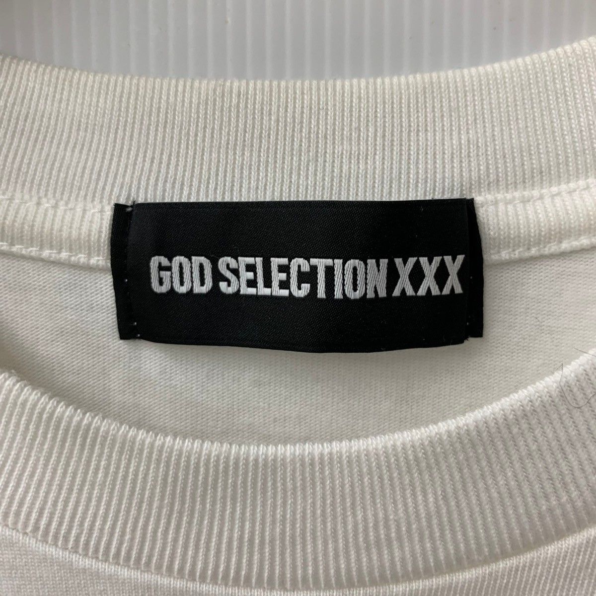 即完売品GOD SELECTION XXXポロシャツMゴッドセレクション白★良品 GOD SELECTION XXX - GX-S25-CS-01 POLO SHIRT WHITE | River