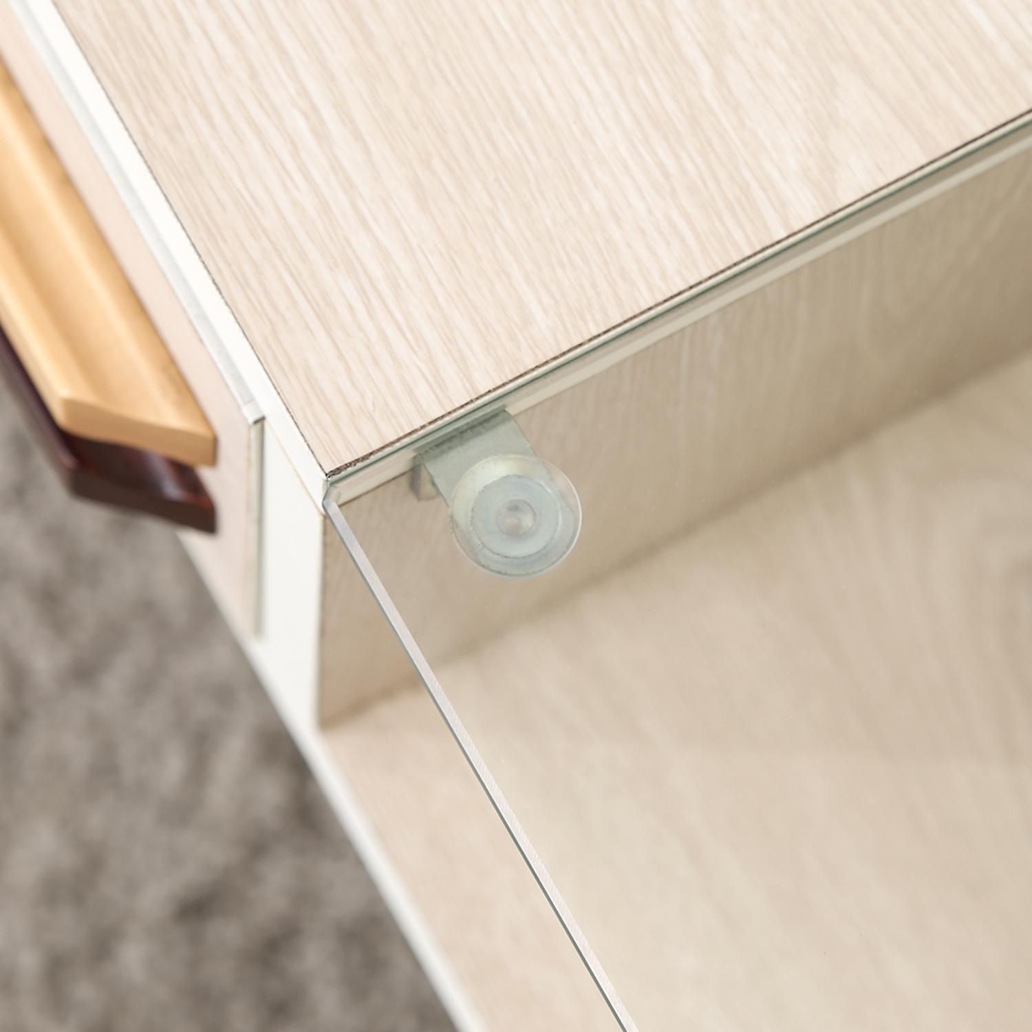 ガラス天板 脚付 センターテーブル ホワイトウォッシュ 幅80cm リビングテーブル ローテーブル おしゃれ 1人暮らし MARWIL-DEMENAGEMENTS_CH