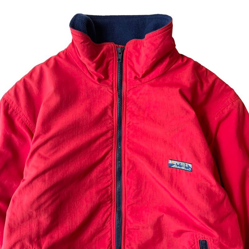 80s USA製 黒タグ Eddie Bauer フリース ライナー ナイロン シェル