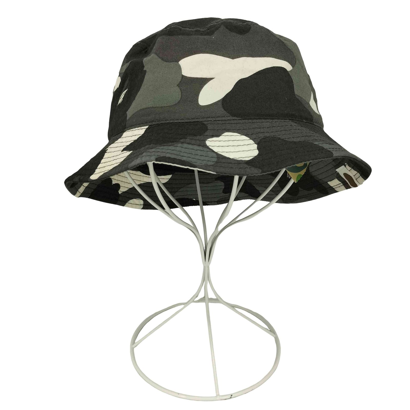 A BATHING APE ロゴプリント コットン バケットハット A BATHING APE ロゴプリント コットン バケットハット BAPE HAT