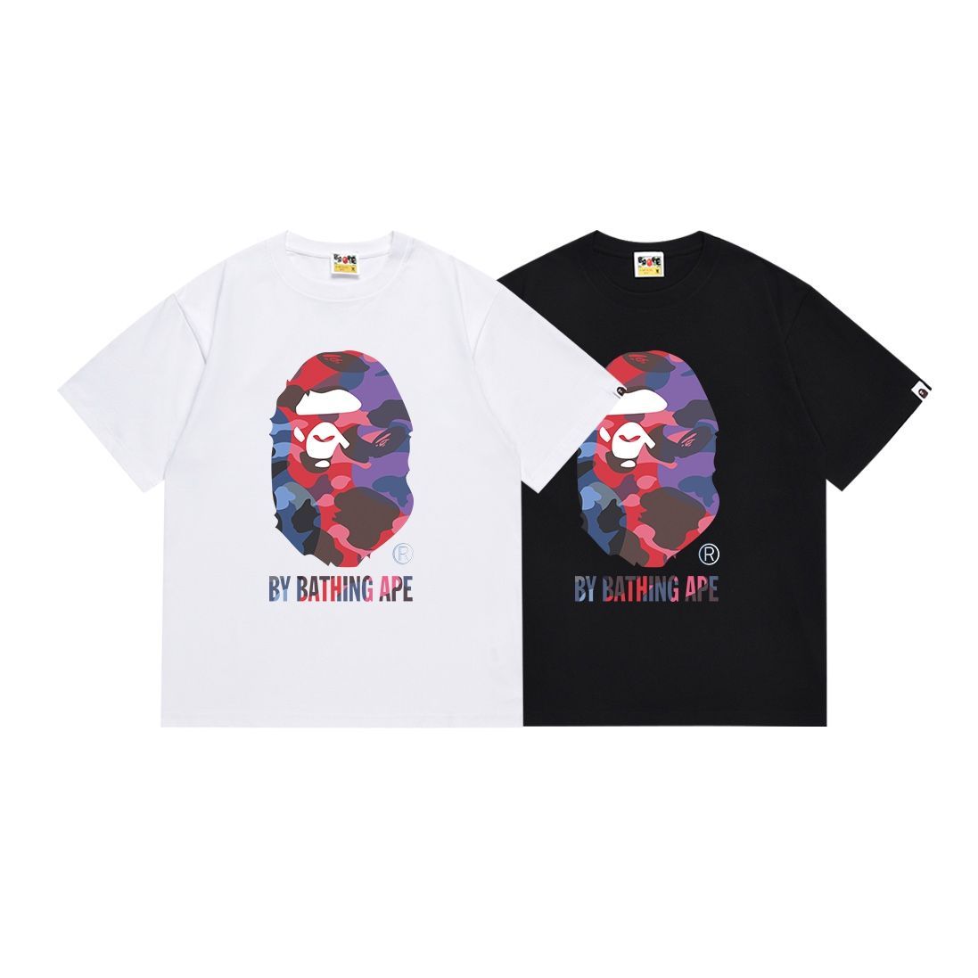 新品⭐︎A BATHING APE レタープリント半袖Tシャツ 男女兼用 特価 ] A BATHING APE レタープリント半袖Tシャツ 男女兼用