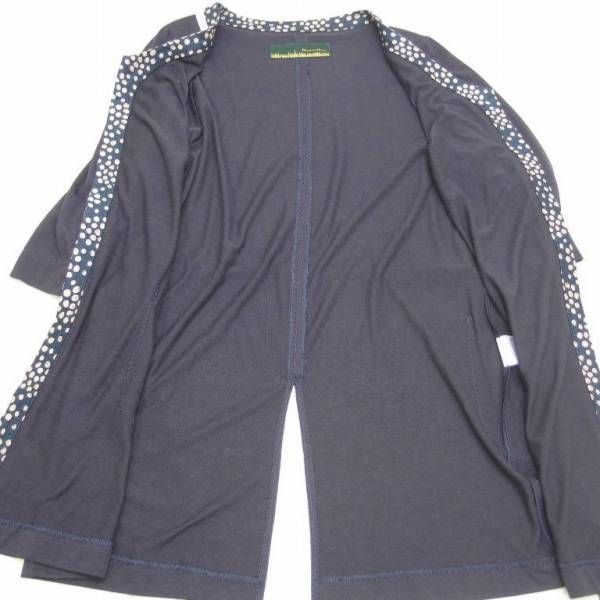 MAUVAISES HERBES モヴェズエルヴ ロングカーディガン NAVY
