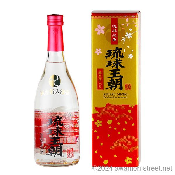 泡盛 琉球王朝 純金箔入り 25度,720ml / 多良川