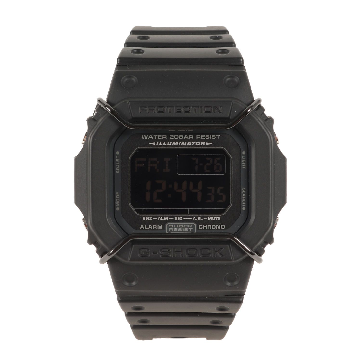 美品 G-SHOCK ジーショック DW-D5600P-1JF プロテクター付き 腕時計 ウォッチ ブラック 黒 CASIO カシオ