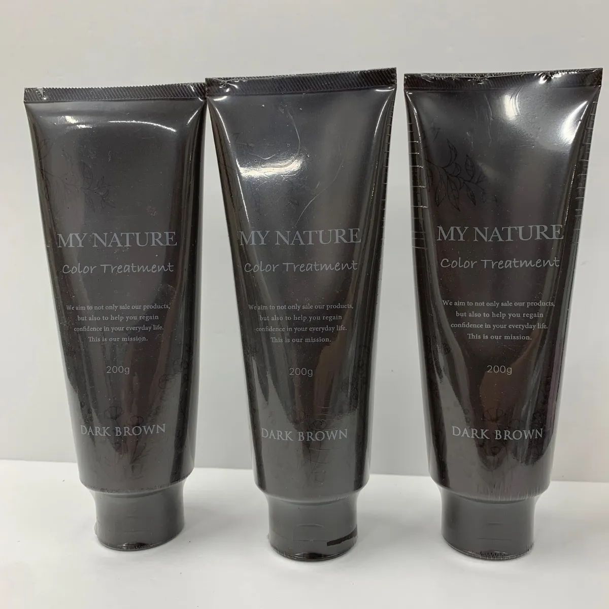 R2870 MY NATRE マイナチュレ オールインワン トリートメント 白髪用 ダークブラウン 染毛料 200g 計3点セット