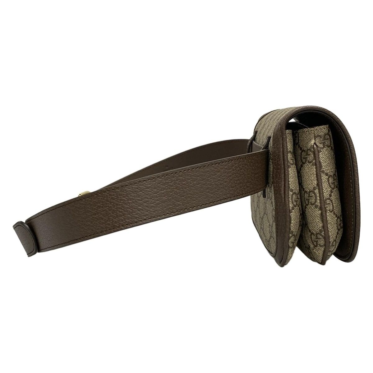 GUCCI グッチ ウエストポーチ インターロッキングG GGプラス GGスプリーム 703807 ダークブラウン×ベージュ レザー