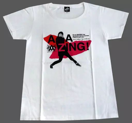 Tシャツ(男性アイドル)　宮野真守 TシャツA ホワイト Mサイズ 「MAMORU MIYANO LIVE TOUR 2015 ～AMAZING!～」 中古】Tシャツ(男性アイドル) 宮野真守 TシャツA ホワイト M
