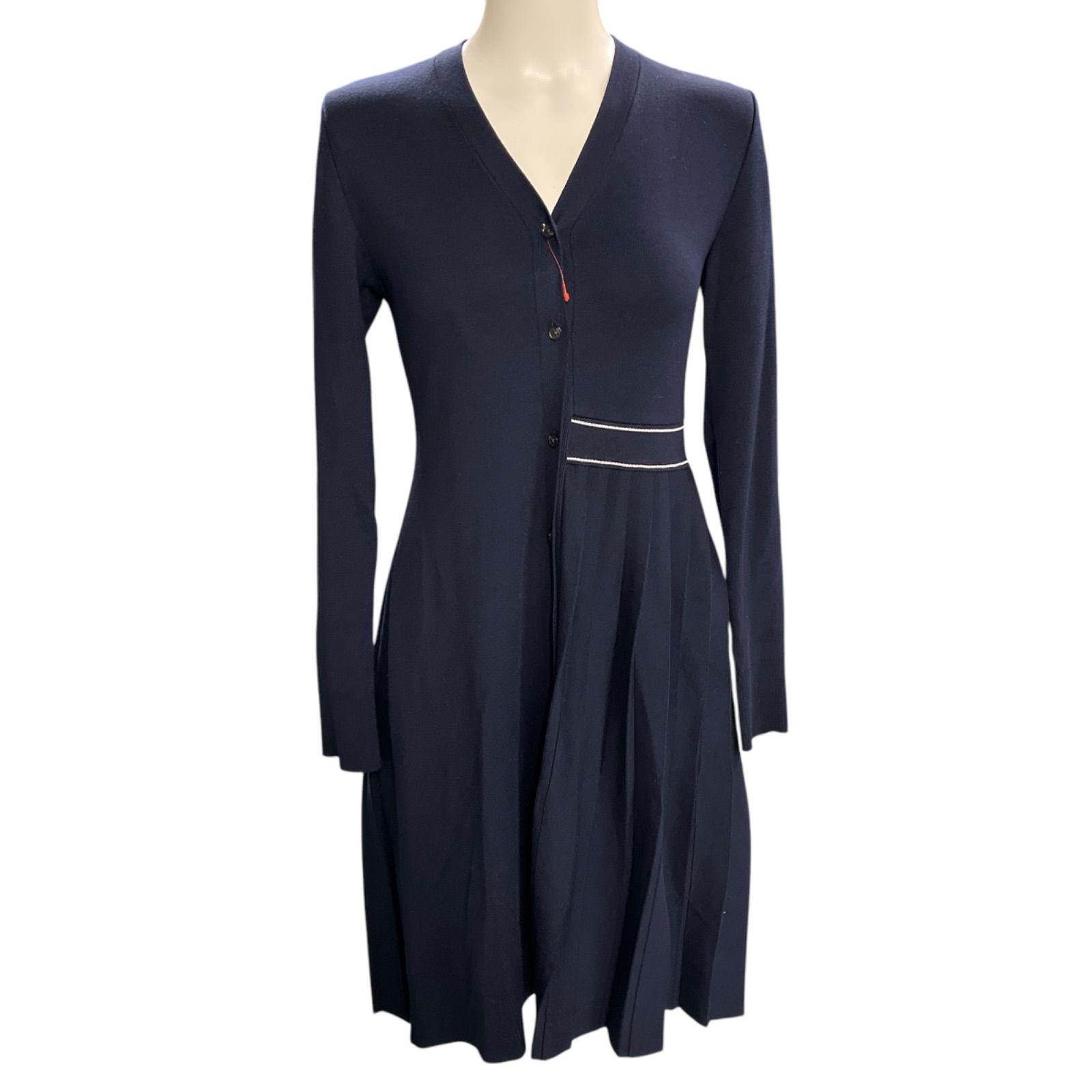 ADEAM フォクシー FOXEY 紺 ワンピース 0