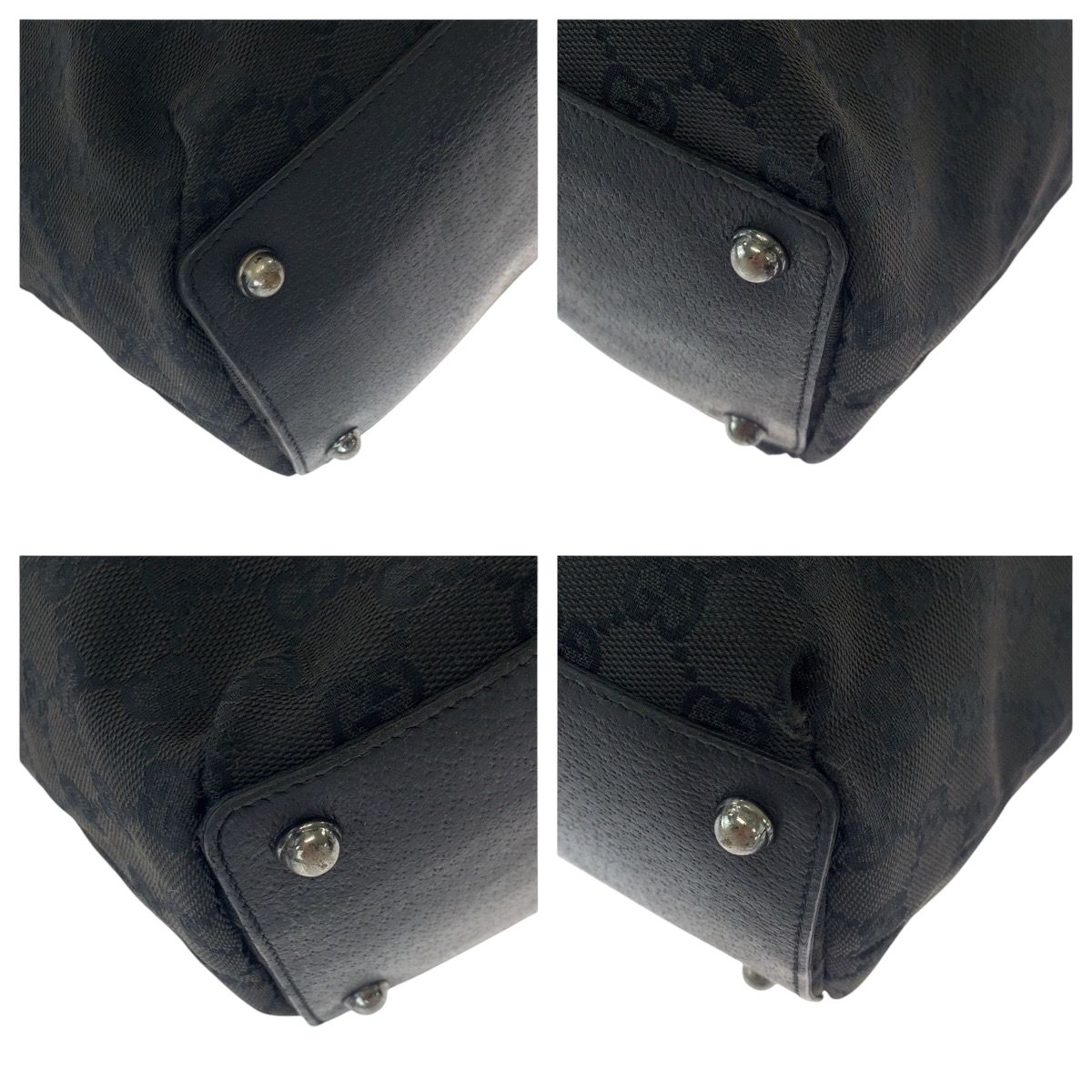 GUCCI グッチ ブラック 黒 シルバー金具 GGキャンバス 120836 トート  