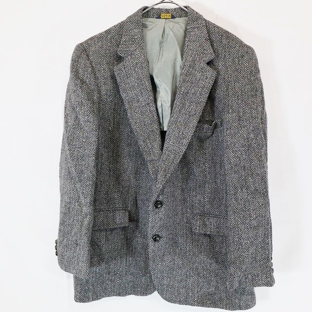 USA製 Harris Tweed ハリスツイード ウール テーラードジャケット