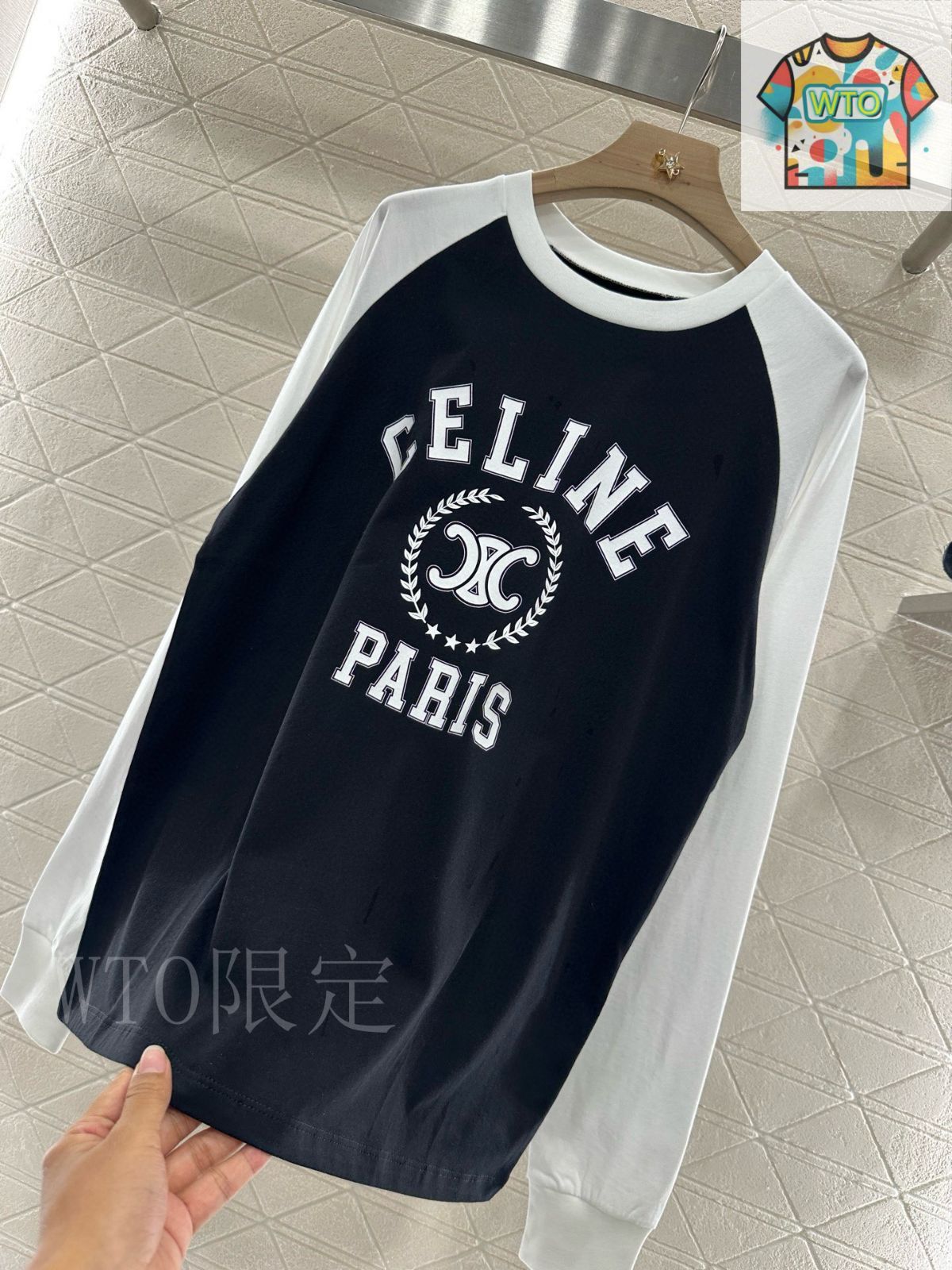 今日特価】Celine 25FW 早秋 麦穂凱旋門プリントロングスリーブ