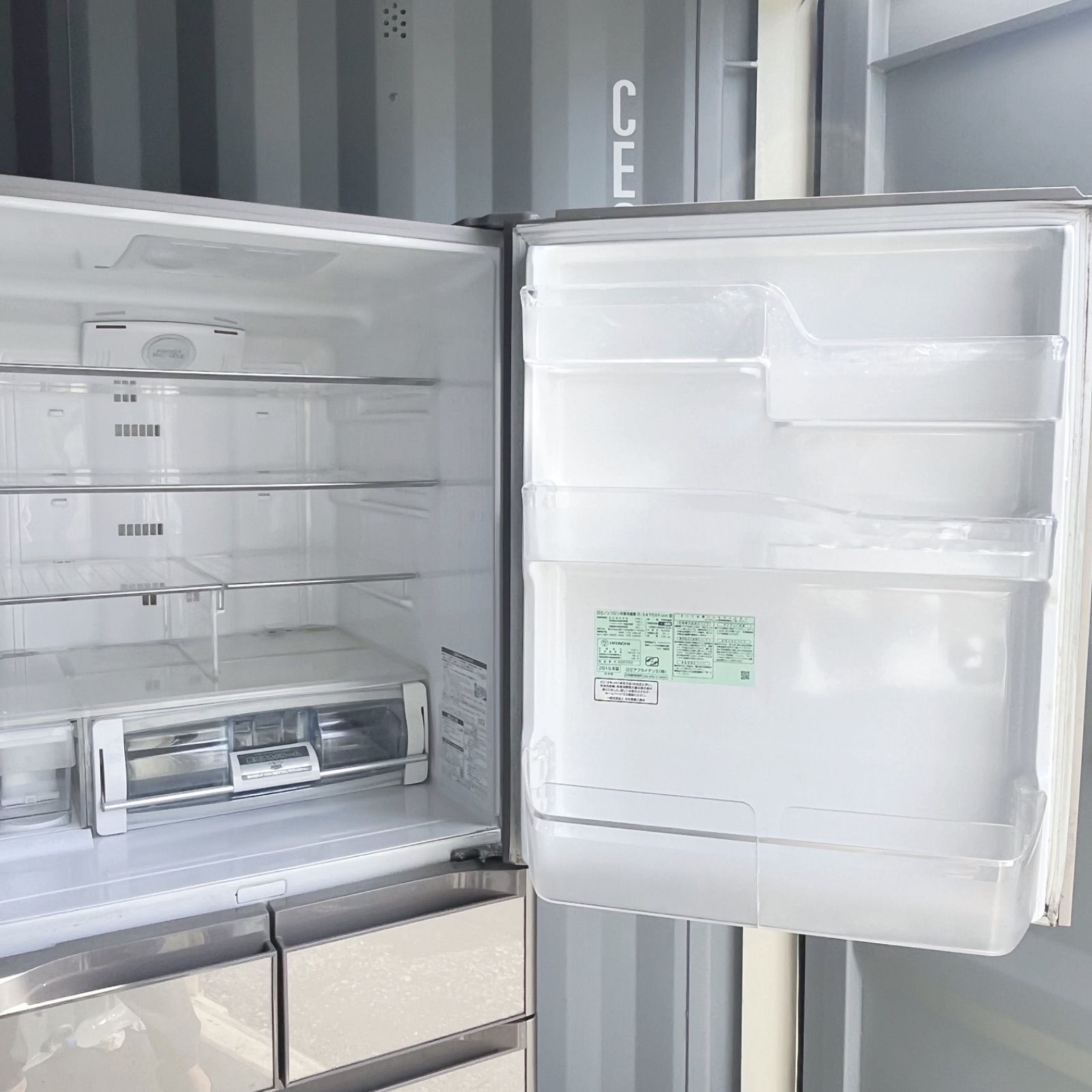 162取付無料！日立真空チルド搭載 シャンパンゴールド5ドア冷蔵庫！洗濯機 162取付無料！日立真空チルド搭載 シャンパンゴールド5ドア冷蔵庫