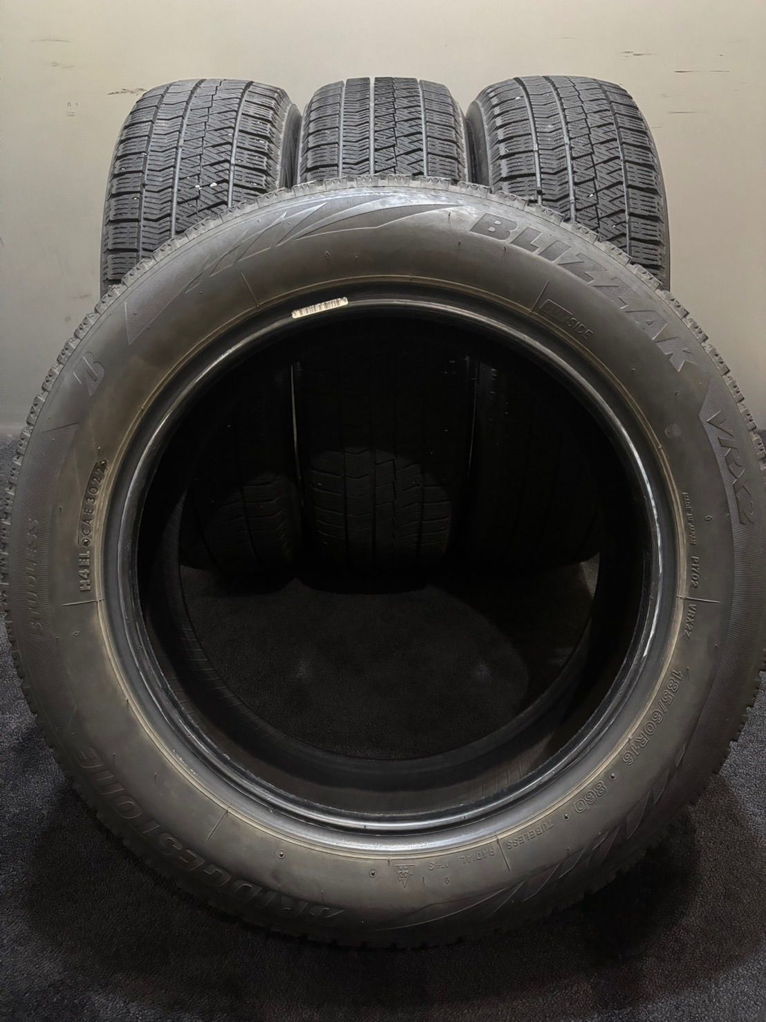 185 60R16 BRIDGESTONE VRX2 22年製 スタッドレス 4本 ブリヂストン ブリザック フィット アクア デミオ 3-K315 FFCRYSTALESIA_COM