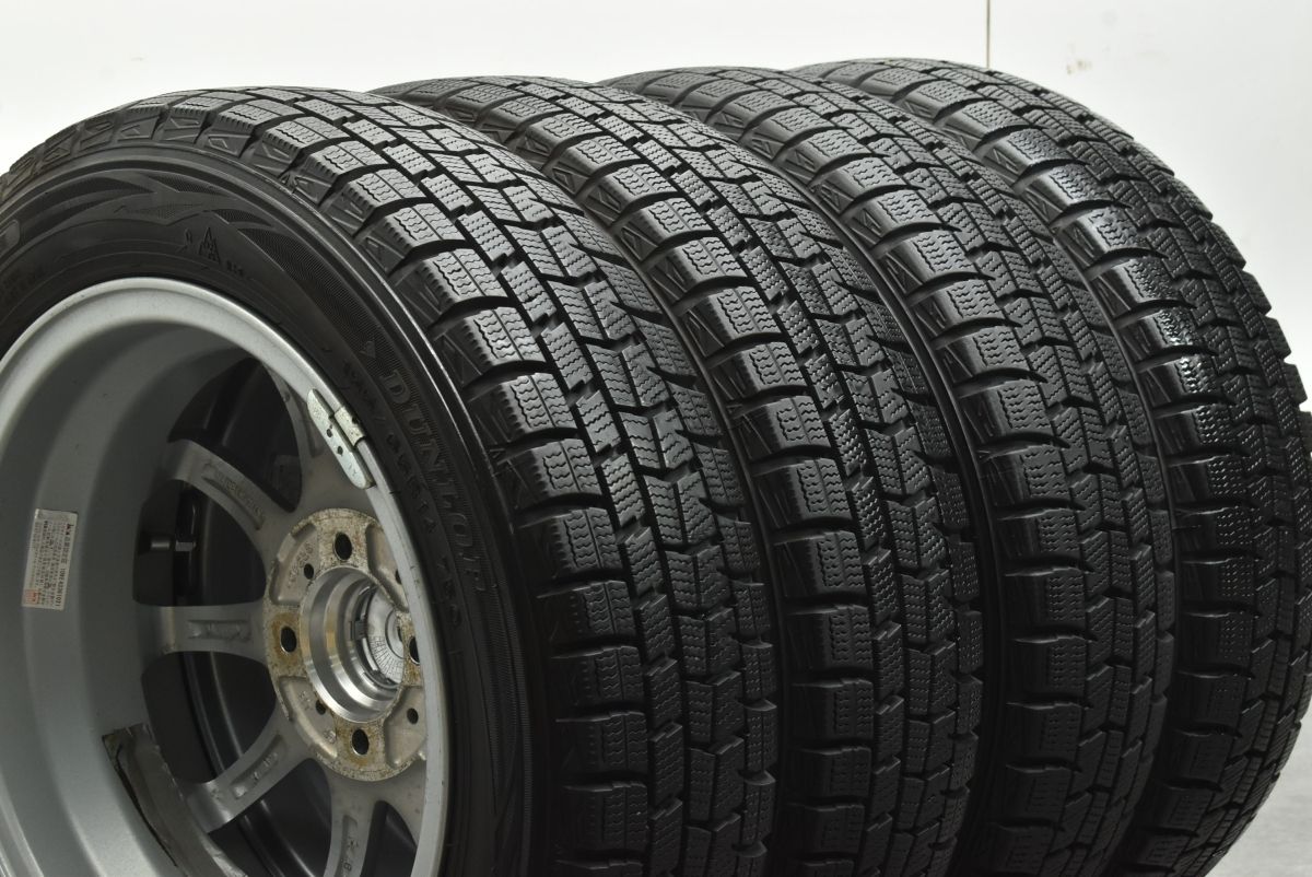 【軽自動車サイズ】Weds KRAIT II 14in 4.5J +45 PCD100 ダンロップ ウィンターマックス WM01 155/65R14 N-BOX ワゴンR タント ムーブ