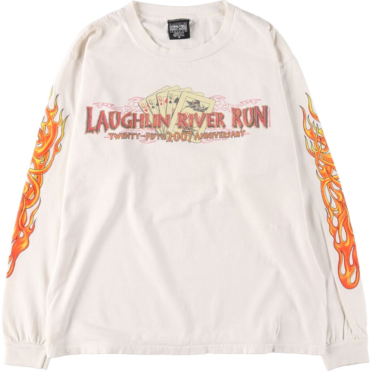 古着 00年代 LAUGHLIN RIVER RUN 両面プリント ロングTシャツ ロンT 