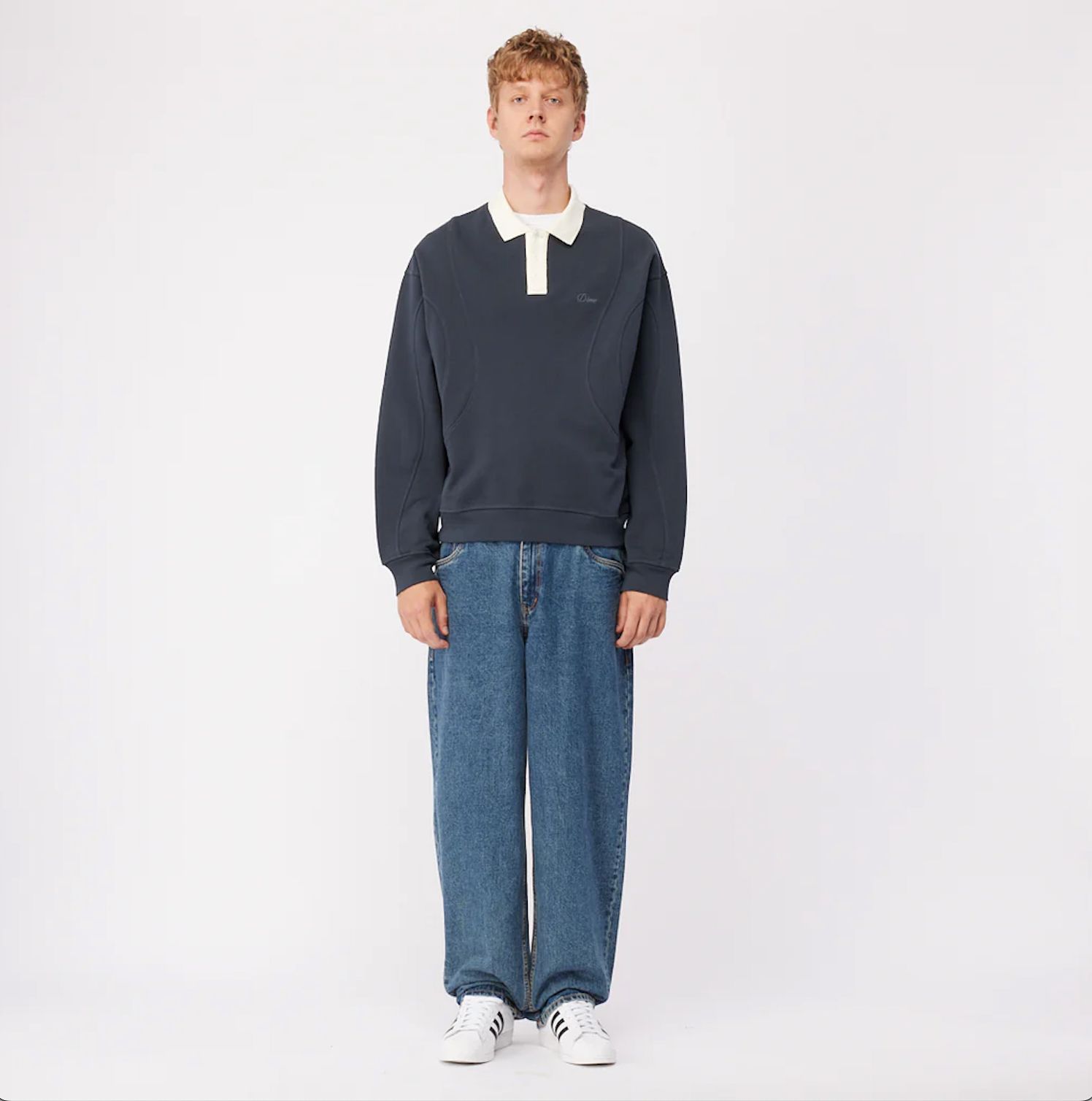 Dime ダイム French Terry Rugby NAVY ラガーシャツ