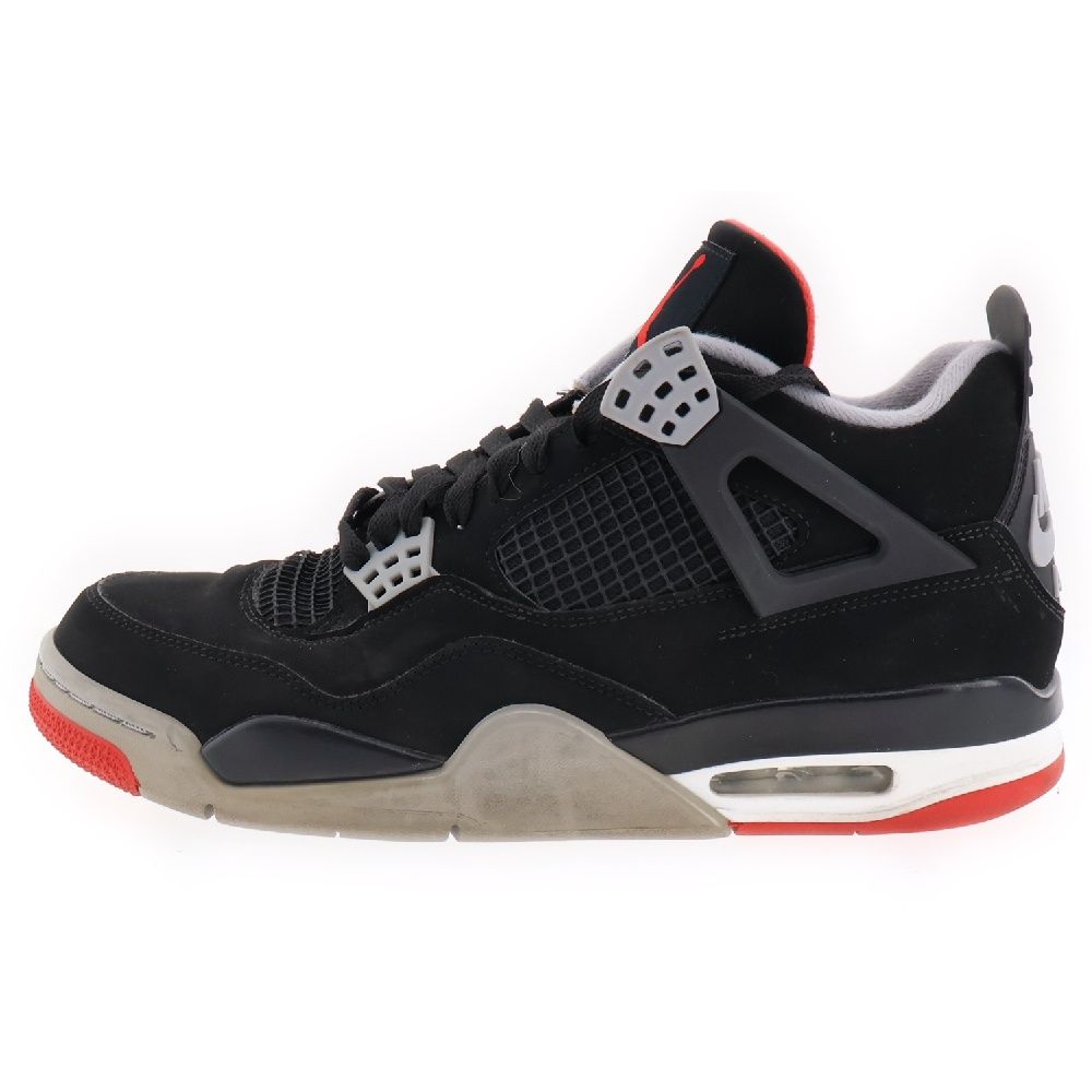 NIKE (ナイキ) AIR JORDAN 4 RETRO BRED 308497-060 エアジョーダン4 レトロ ブレッド ハイカットスニーカー  ブラック US10/28.0cm - メルカリ