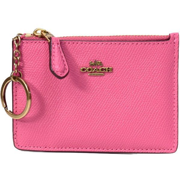 コーチ コインケース COACH クロスグレインレザー ロゴ キーリング付き ...