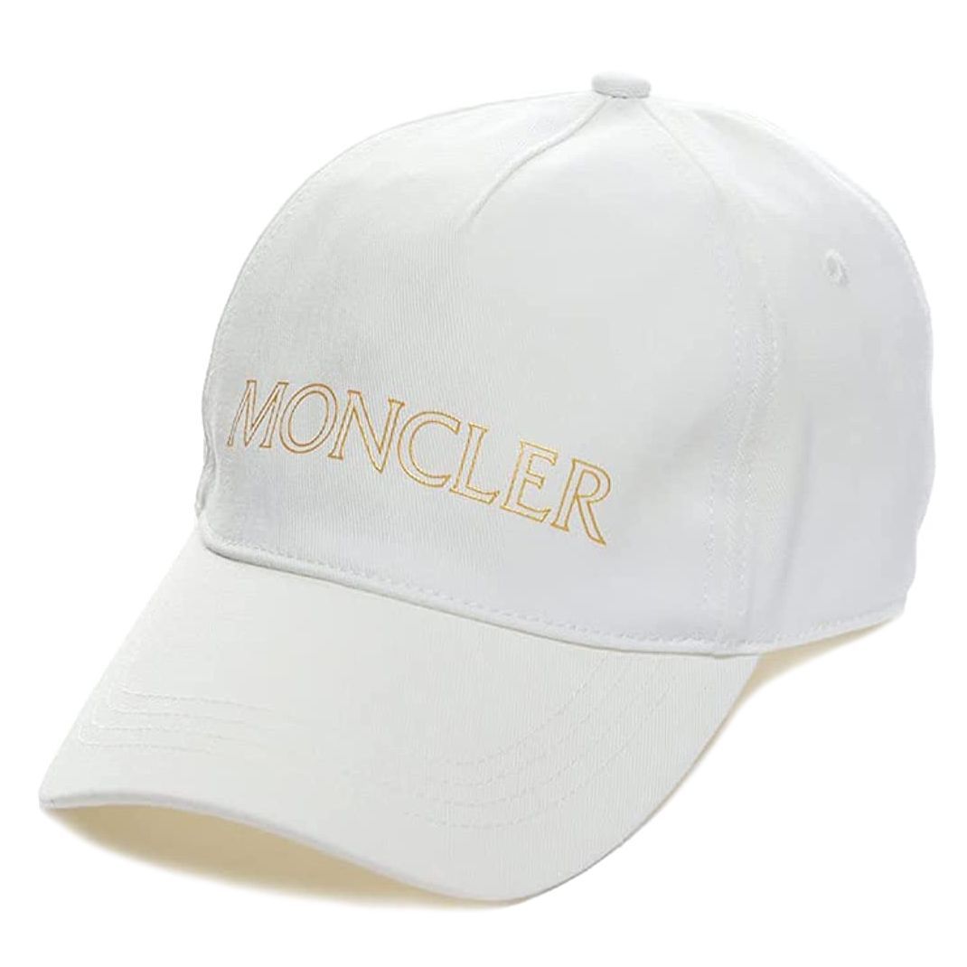 46 MONCLER モンクレール 3B00031 04863 ホワイト ロゴ ベースボールキャップ 男女兼用