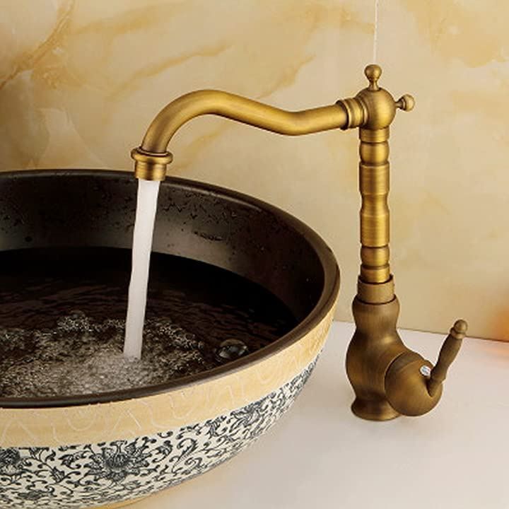 Life System キッチン 洗面用 アンティーク 混合水栓 L字 スワン 蛇口 シングルレバー 洗面台 SK227 (ブラック) Life System(ライフシステム) キッチン 洗面用 アンティーク 単水栓