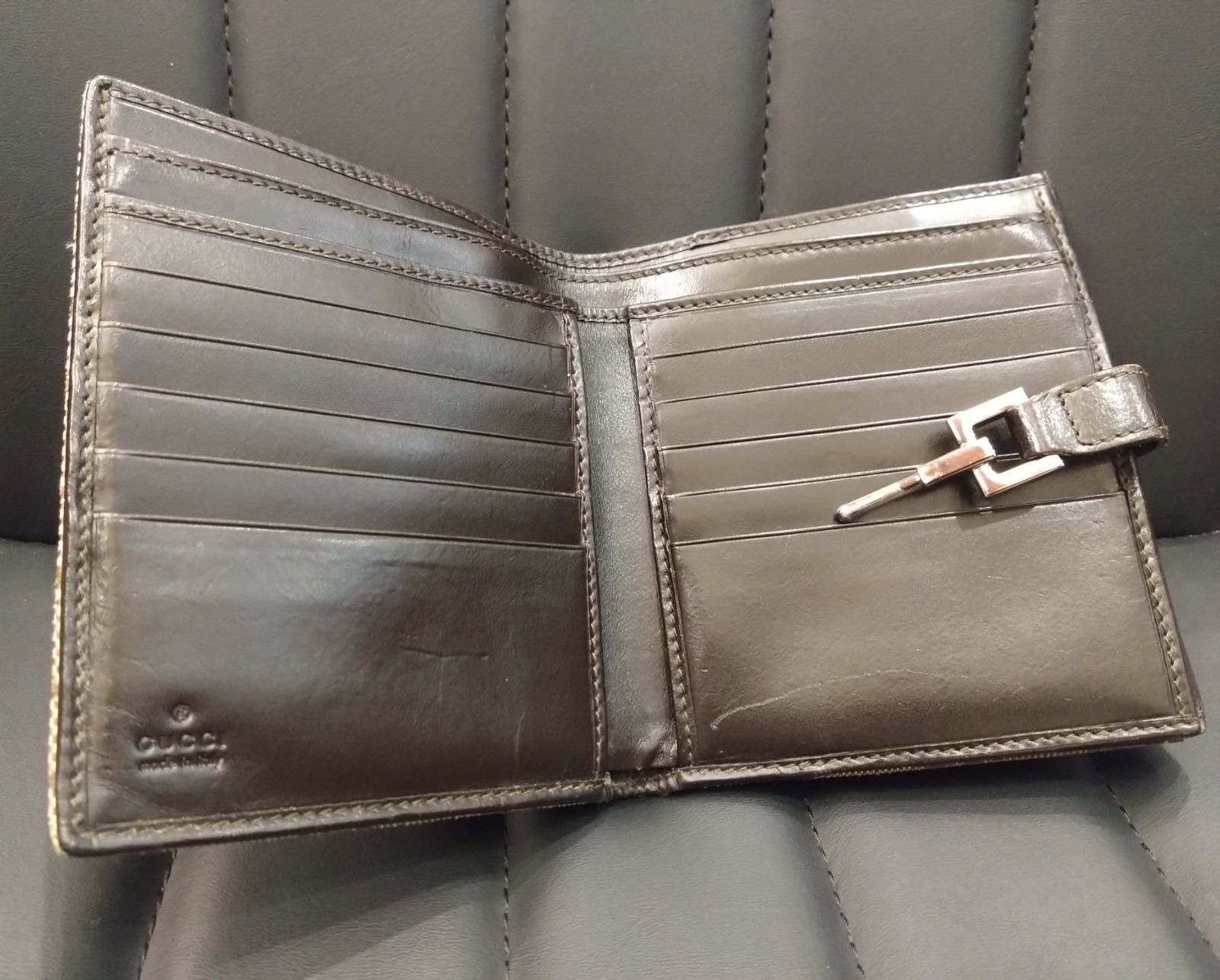 GUCCI シェリーライン　二つ折り財布 GUCCI グッチシマシェリーライン二つ折り財布