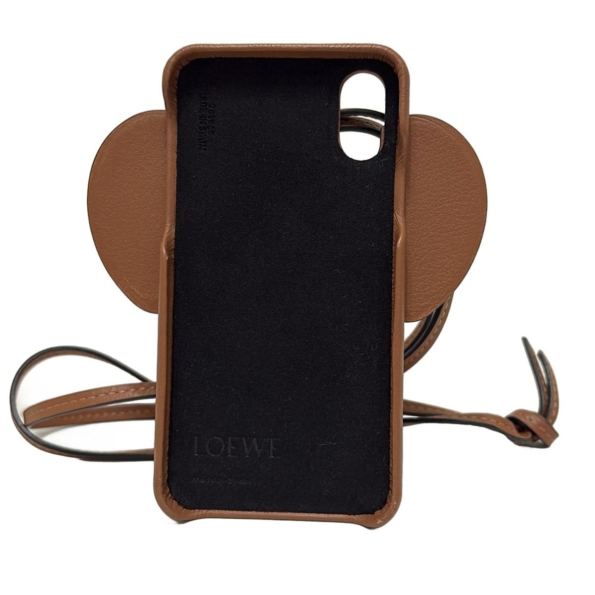 LOEWE ロエベ 携帯電話ケース エレファント ダークブラウン スマートフォンケース レザー