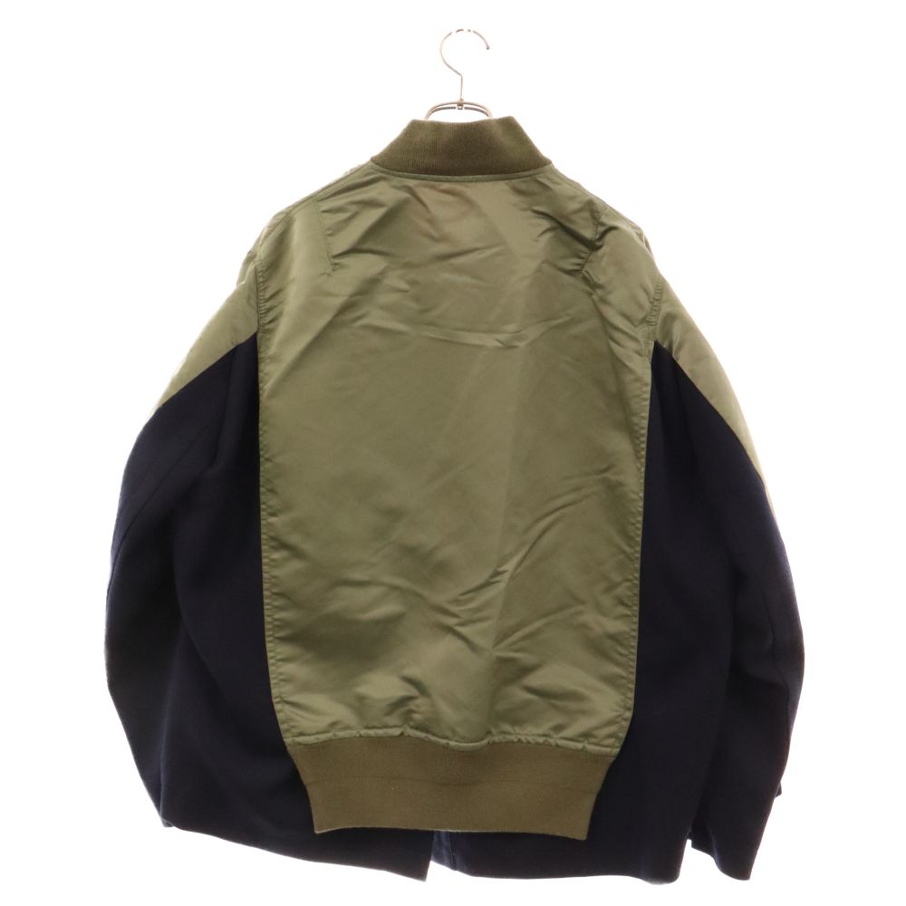 Sacai (サカイ) 21AW Wool Surge Nylon Twill Blouson ウール切り替え 