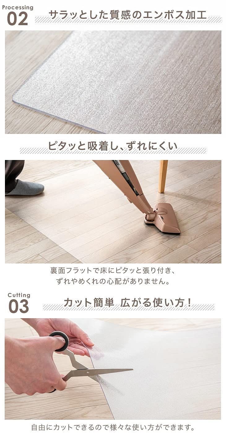 抗菌 防カビ 防水 クリアマット 床暖房対応 シックハウス対策商品 厚さ1.5mm 180×300cm テーブルマット 透明 ダイニングマット 75510004 87770 お手入れ簡単 タンスのゲン USTAUSTRALIA_COM_AU