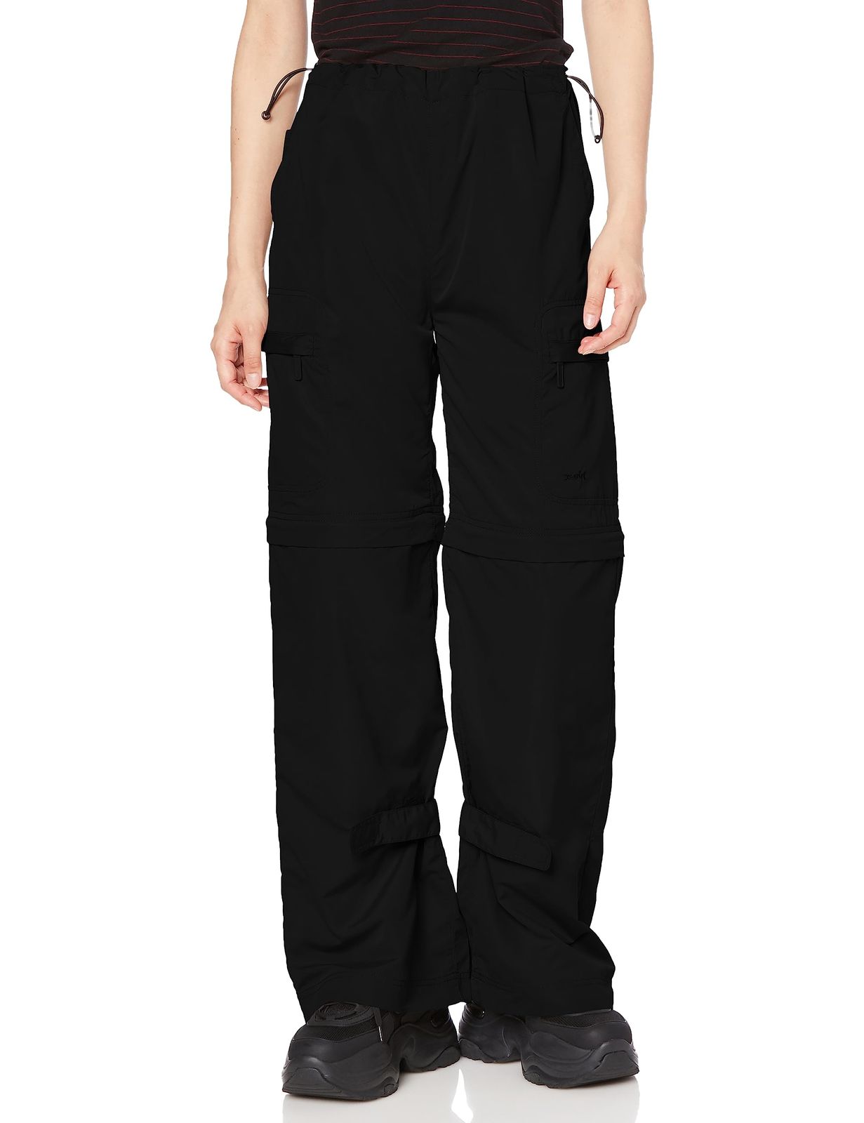 [エックスガール] カジュアルパンツ GATHERED WAIST CARGO PANTS レディース ブラック