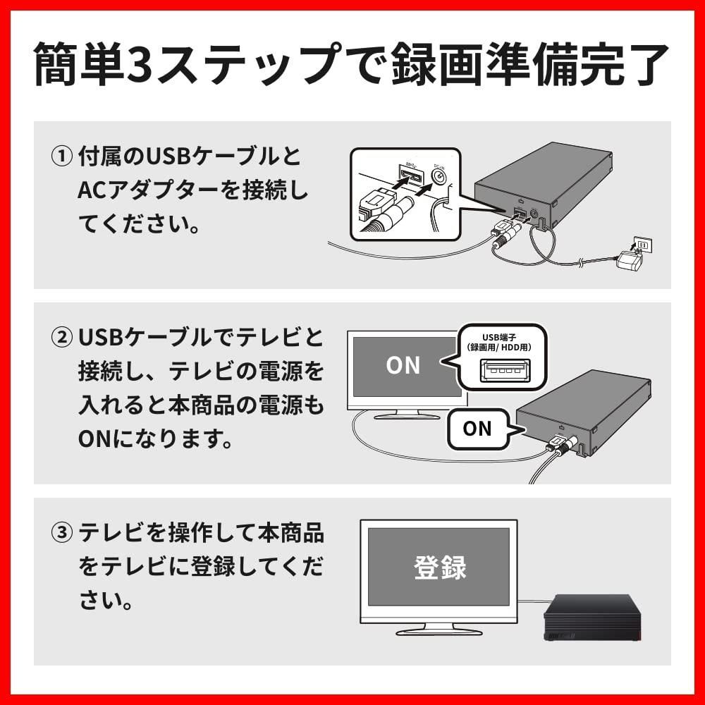 外付け HDD ハードディスク 白 4TB テレビ録画 パソコンPS4   PS5 対応 USB3.1(Gen1)   USB3.0 ロジテック LHD-ENA040U3WSH