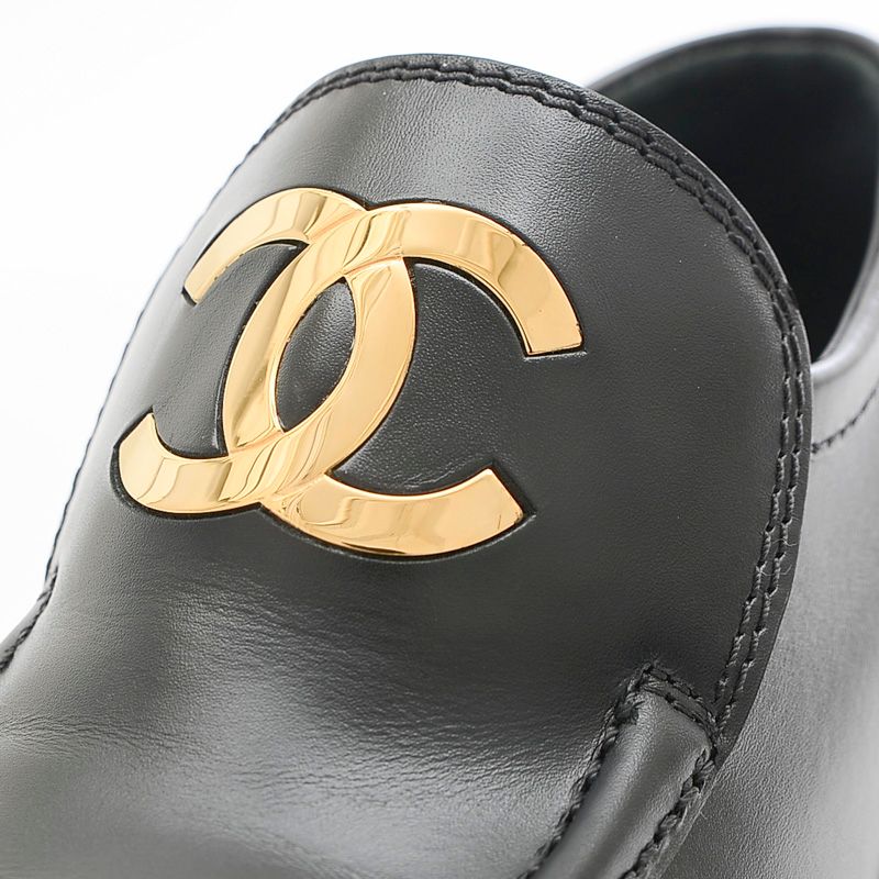 CHANELシャネル ローファー ビックCC カーフ